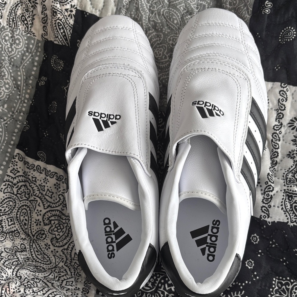 adidas White and Black Slip-On Athletic Shoes women’s 7